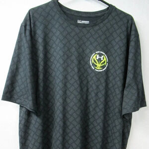 Under Armour Basketball Shirt Men's Pattern Heat Gear Gray Sz 2x